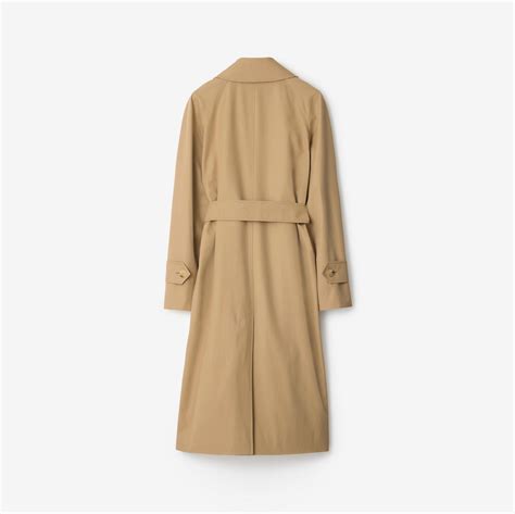 women's burberry cotton car coat patch pockets|Reversible Long Gabardine Car Coat in Flax .